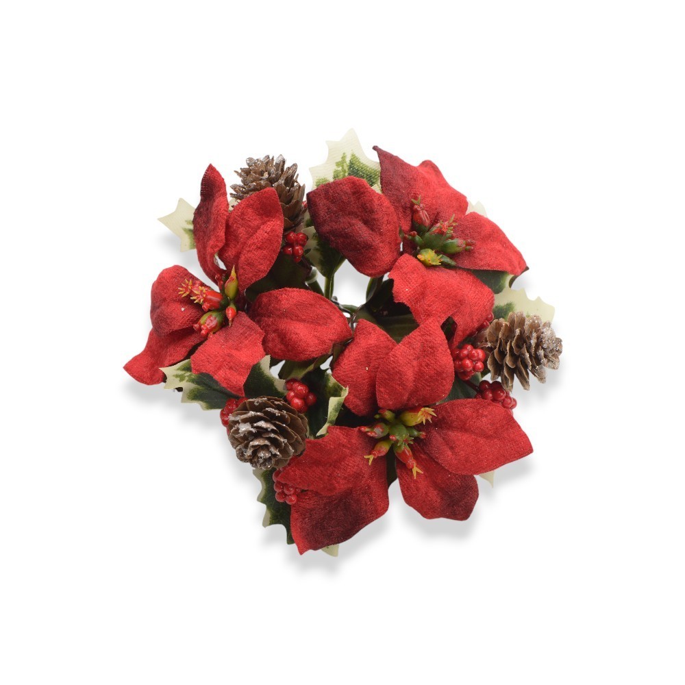 GIROCANDELA STELLA NATALE D.15CM. RED